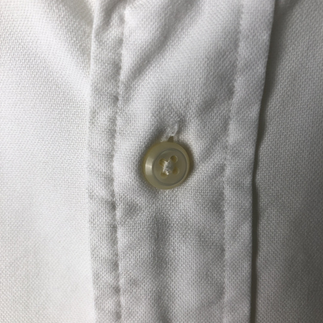 Ralph Lauren YARMOUTH long sleeve button down shirt, men's size L cotton white type Vintage Second Hand
