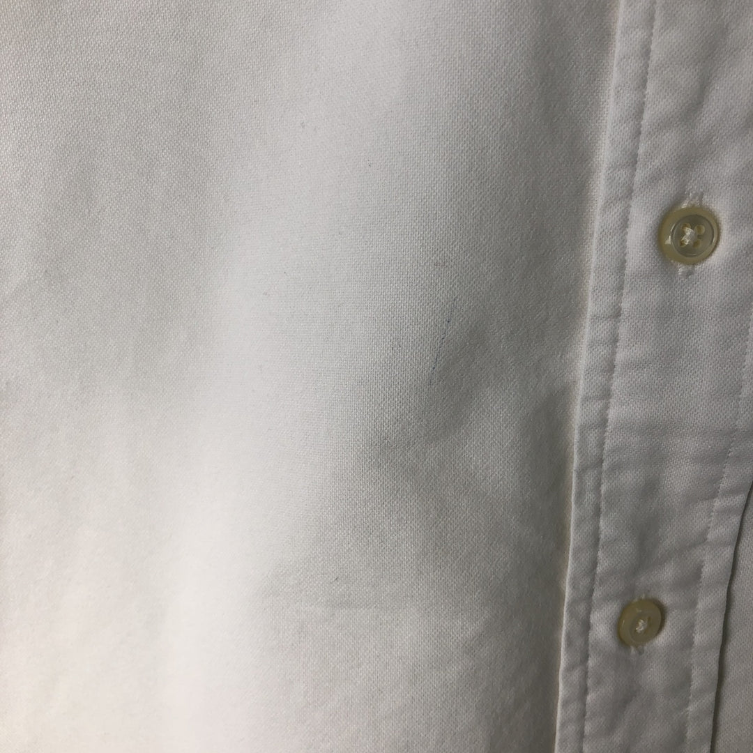 Ralph Lauren YARMOUTH long sleeve button down shirt, men's size L cotton white type Vintage Second Hand
