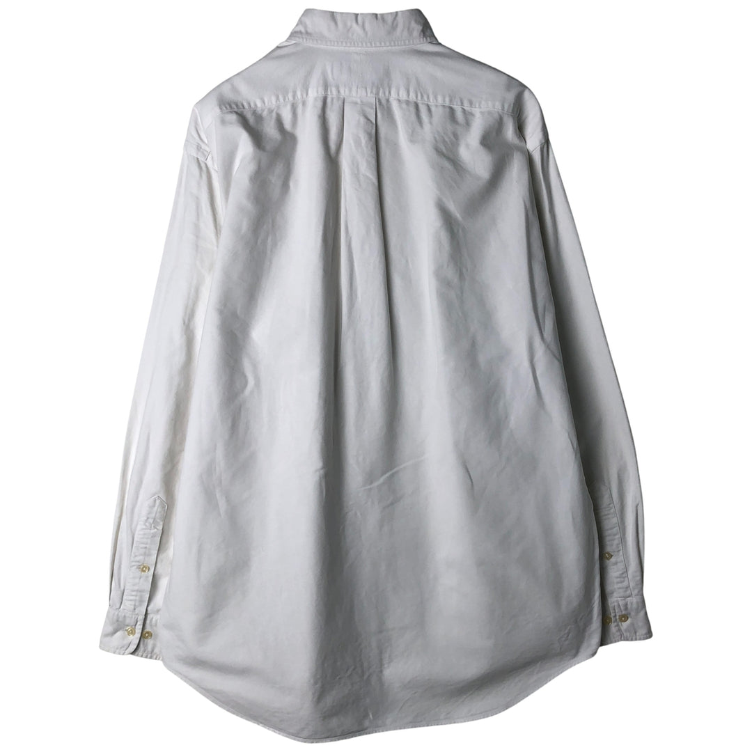 Ralph Lauren YARMOUTH long sleeve button down shirt, men's size L cotton white type Vintage Second Hand