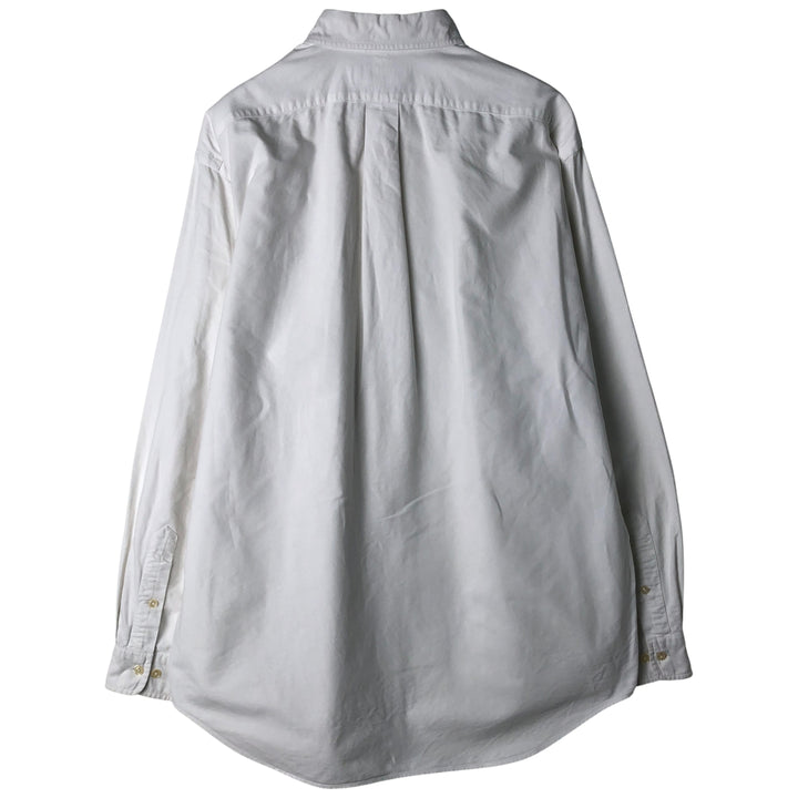 Ralph Lauren YARMOUTH long sleeve button down shirt, men's size L cotton white type Vintage Second Hand