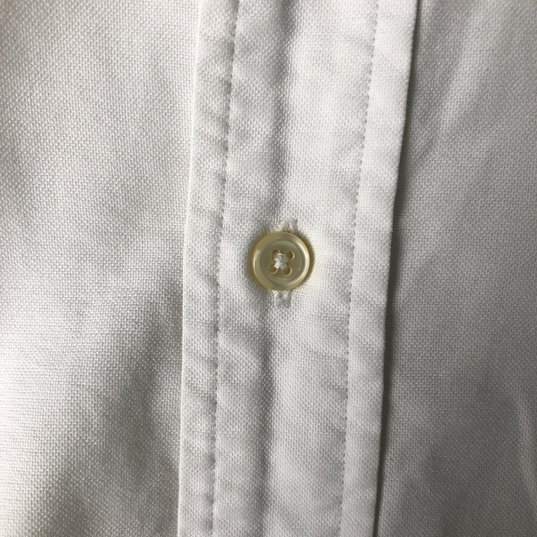 Ralph Lauren YARMOUTH long sleeve button down shirt, men's size L cotton white type Vintage Second Hand