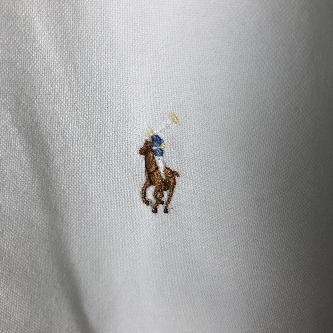 Ralph Lauren YARMOUTH long sleeve button down shirt, men's size L cotton white type Vintage Second Hand
