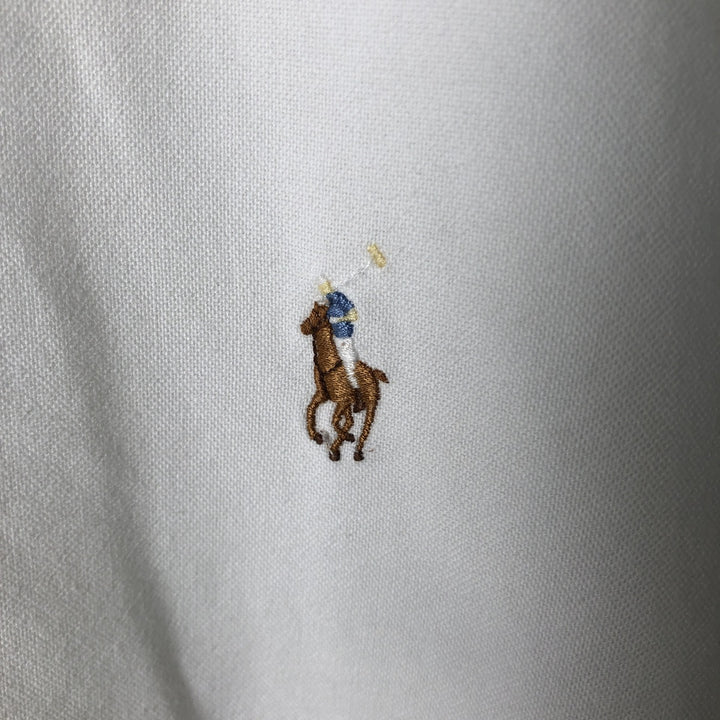 Ralph Lauren YARMOUTH long sleeve button down shirt, men's size L cotton white type Vintage Second Hand