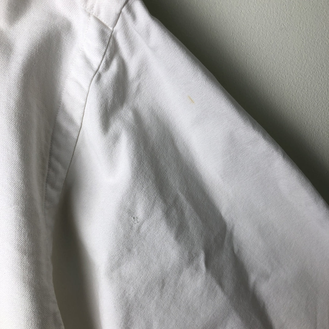 Ralph Lauren YARMOUTH long sleeve button down shirt, men's size L cotton white type Vintage Second Hand