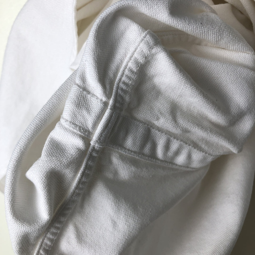 Ralph Lauren YARMOUTH long sleeve button down shirt, men's size L cotton white type Vintage Second Hand