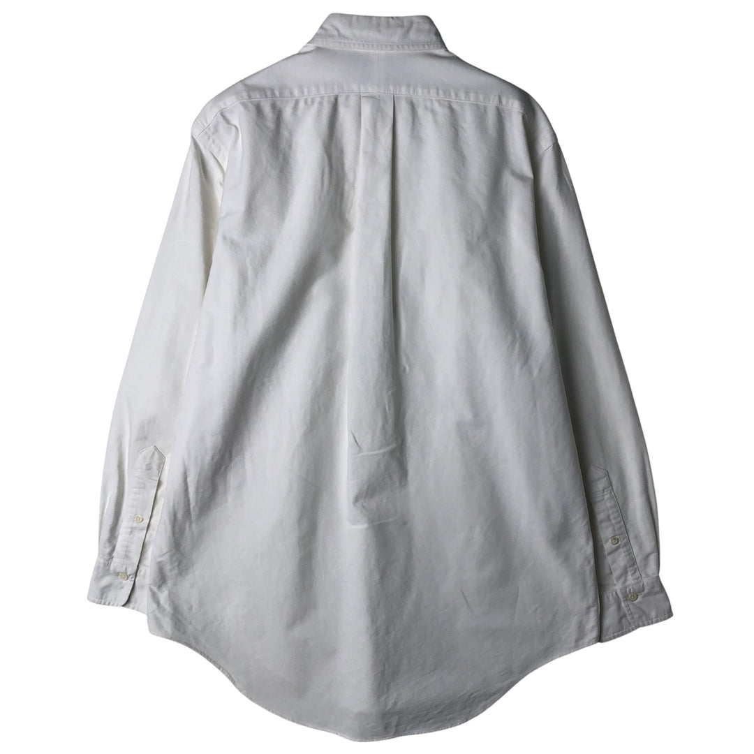 Ralph Lauren long sleeve button down shirt, men's size M cotton white type Vintage Second Hand