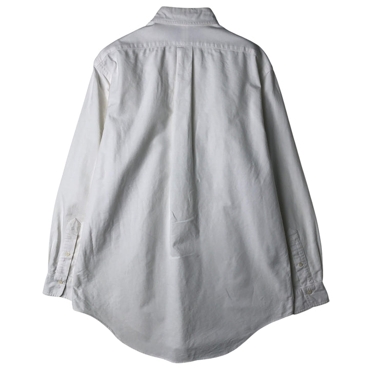 Ralph Lauren long sleeve button down shirt, men's size M cotton white type Vintage Second Hand