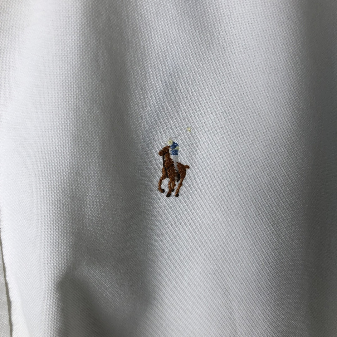 Ralph Lauren long sleeve button down shirt, men's size M cotton white type Vintage Second Hand