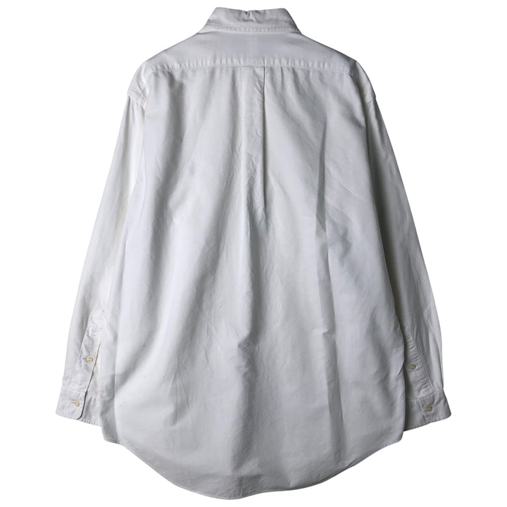 Ralph Lauren YARMOUTH long sleeve button down shirt, men's size M cotton white type Vintage Second Hand