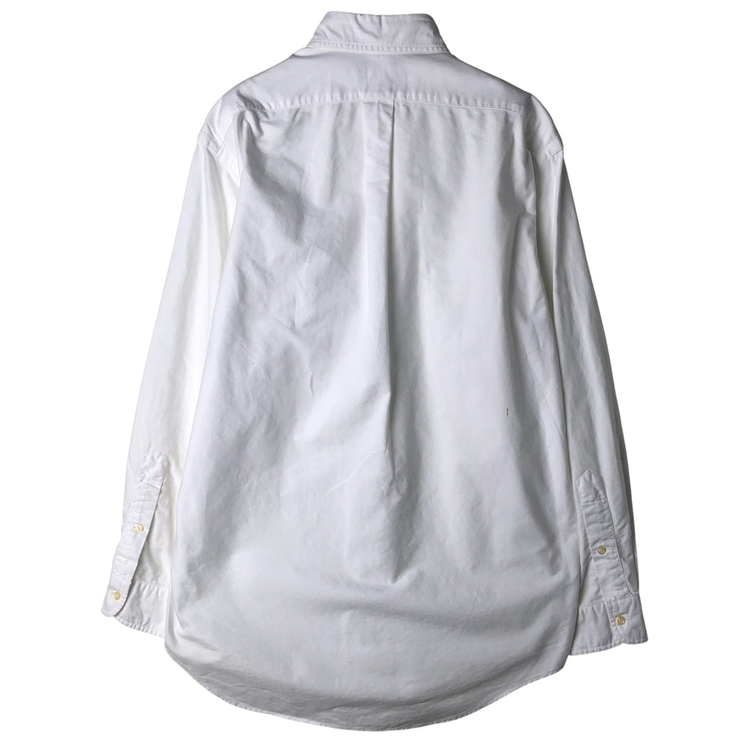 Ralph Lauren YARMOUTH long sleeve button down shirt, men's size M cotton white type Vintage Second Hand
