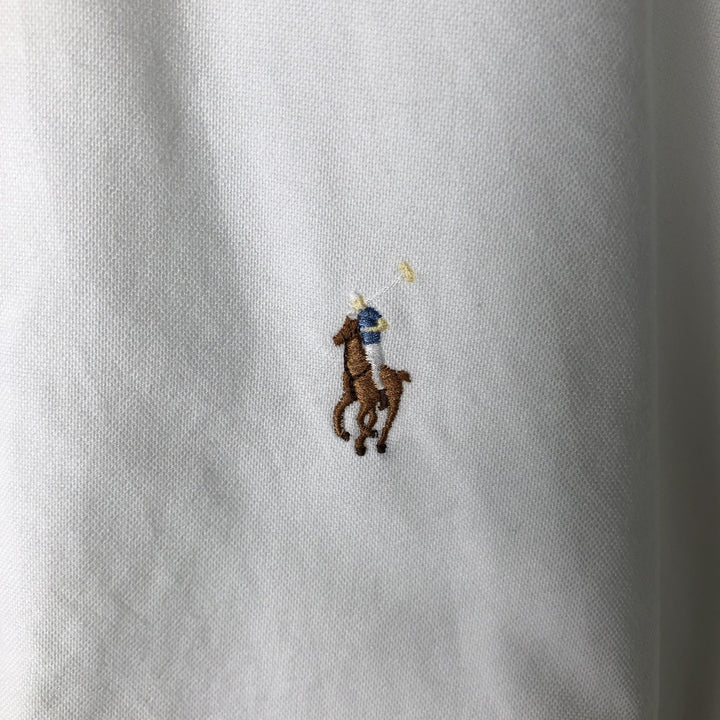 Ralph Lauren YARMOUTH long sleeve button down shirt, men's size M cotton white type Vintage Second Hand