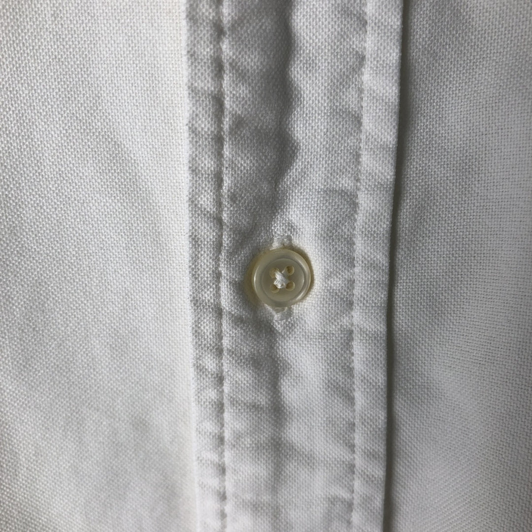 Ralph Lauren YARMOUTH long sleeve button down shirt, men's size L cotton white type Vintage Second Hand
