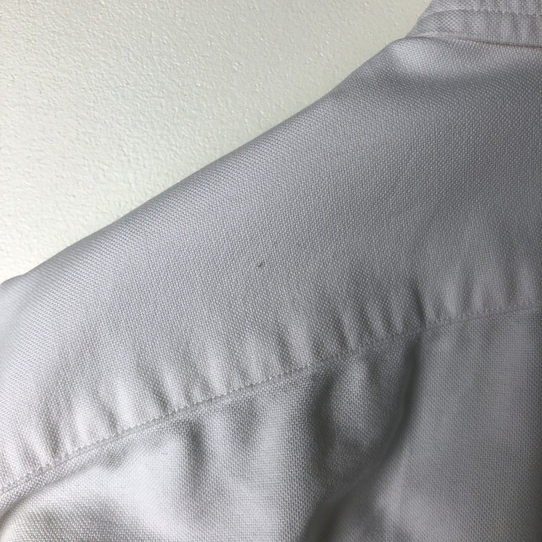 Ralph Lauren YARMOUTH long sleeve button down shirt, men's size L cotton white type Vintage Second Hand