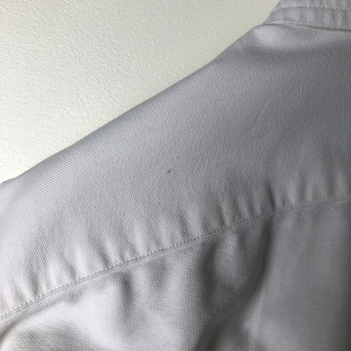 Ralph Lauren YARMOUTH long sleeve button down shirt, men's size L cotton white type Vintage Second Hand