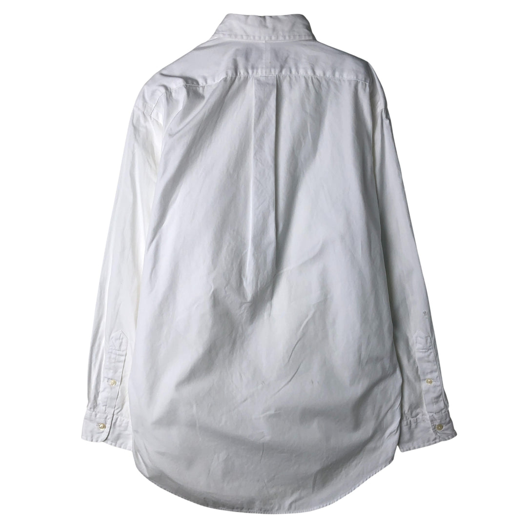 Ralph Lauren YARMOUTH long sleeve button down shirt, men's size M cotton white type Vintage Second Hand