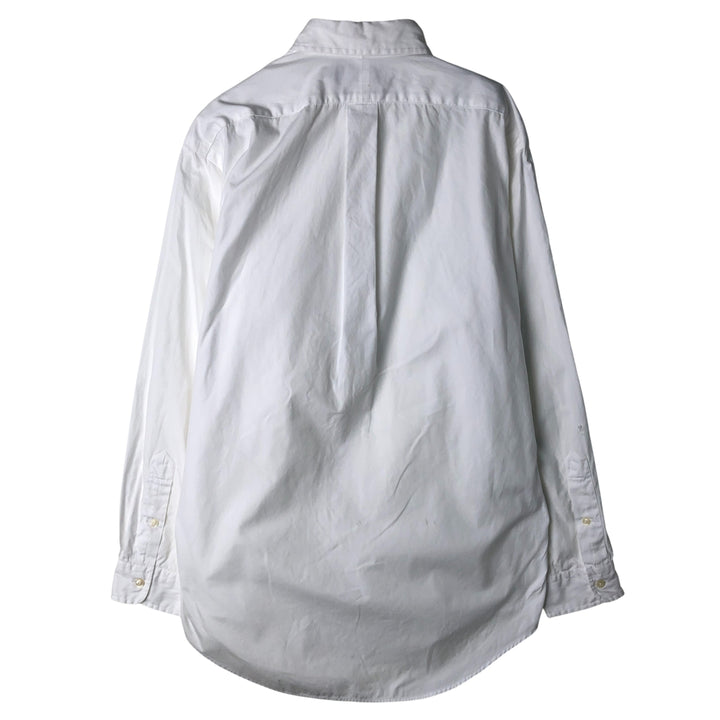 Ralph Lauren YARMOUTH long sleeve button down shirt, men's size M cotton white type Vintage Second Hand