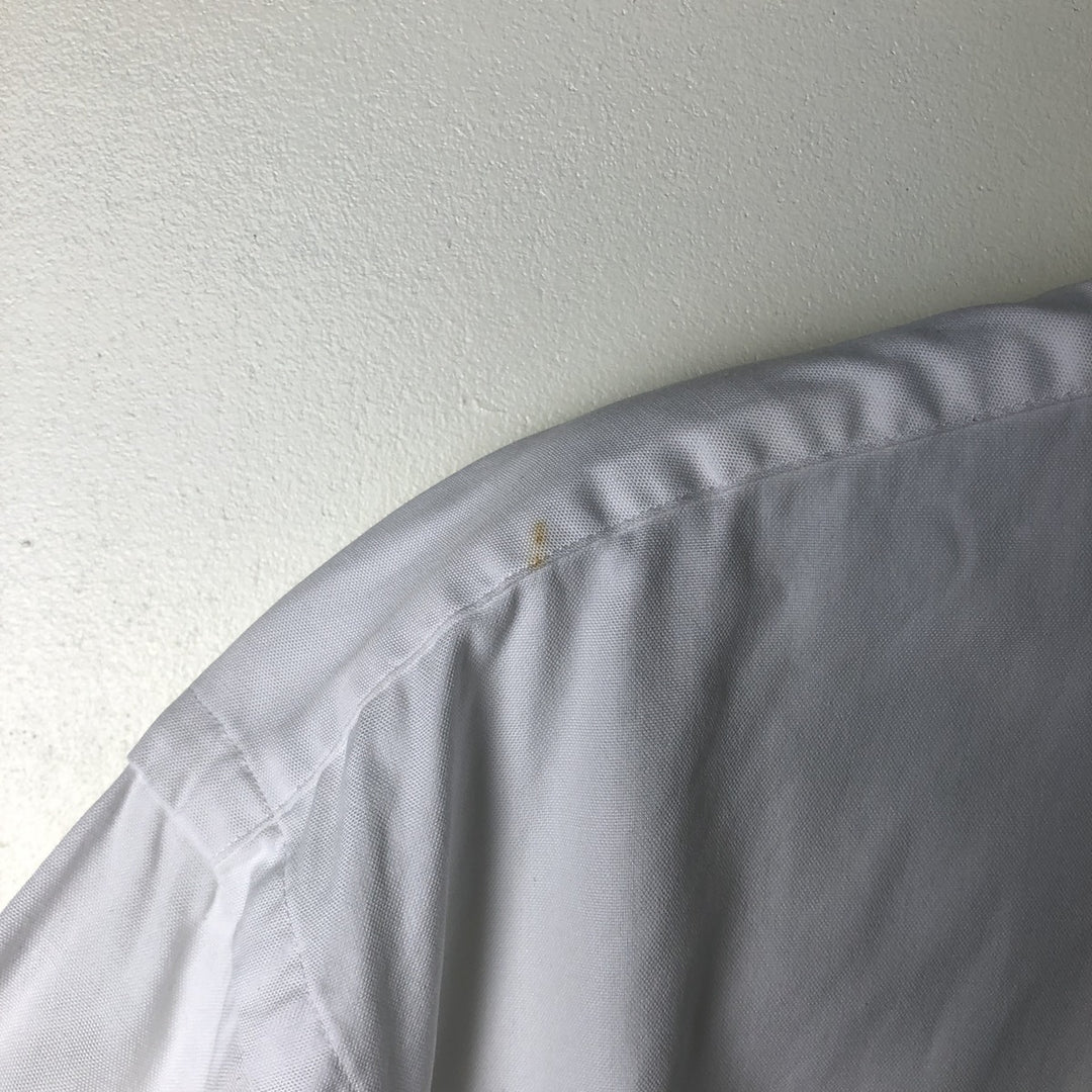 Ralph Lauren YARMOUTH long sleeve button down shirt, men's size M cotton white type Vintage Second Hand