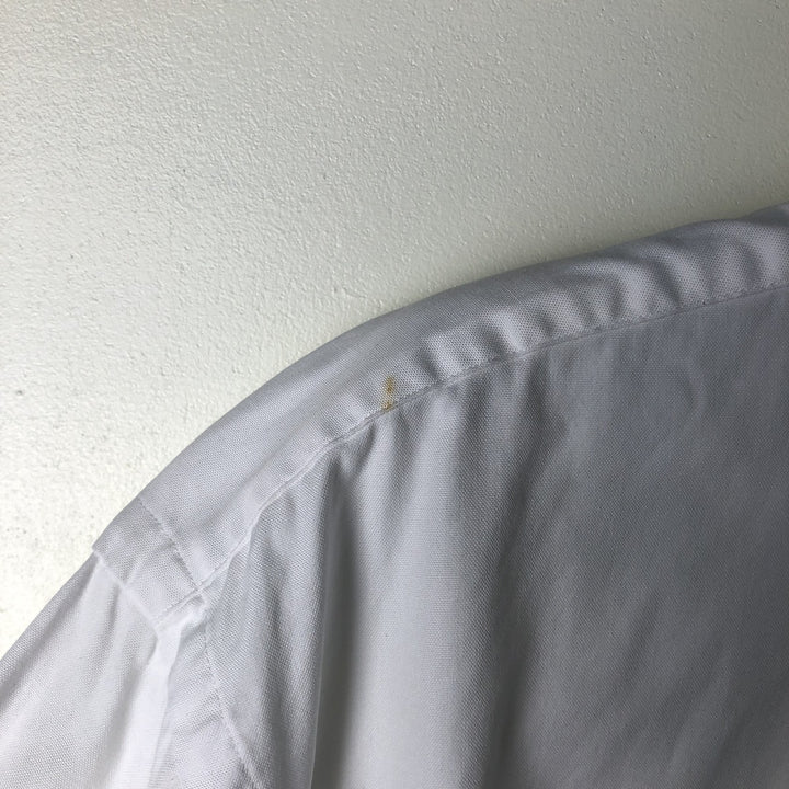 Ralph Lauren YARMOUTH long sleeve button down shirt, men's size M cotton white type Vintage Second Hand