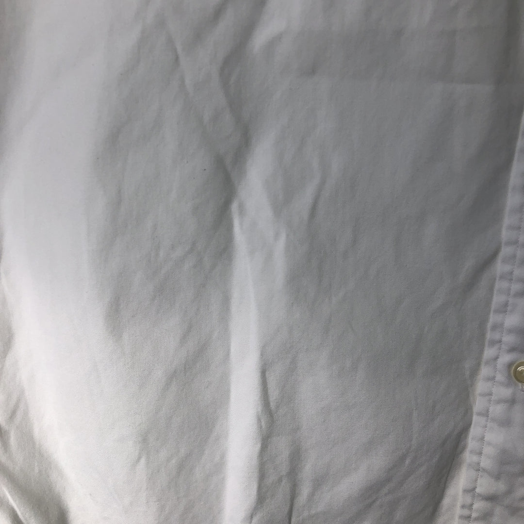 Ralph Lauren YARMOUTH long sleeve button down shirt, men's size M cotton white type Vintage Second Hand