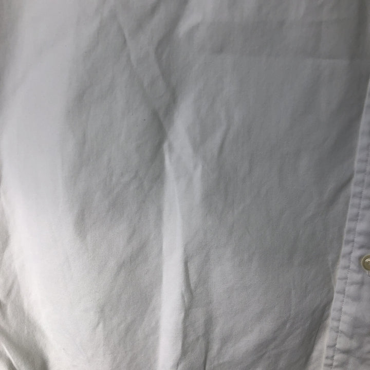 Ralph Lauren YARMOUTH long sleeve button down shirt, men's size M cotton white type Vintage Second Hand