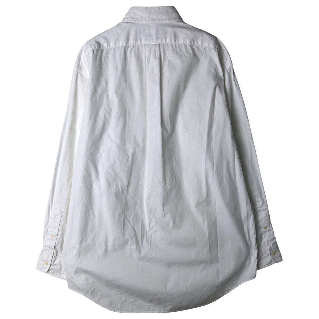 Ralph Lauren YARMOUTH long sleeve button down shirt, men's size M cotton white type Vintage Second Hand
