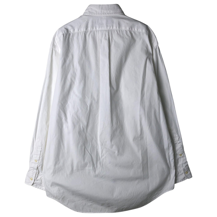 Ralph Lauren YARMOUTH long sleeve button down shirt, men's size M cotton white type Vintage Second Hand
