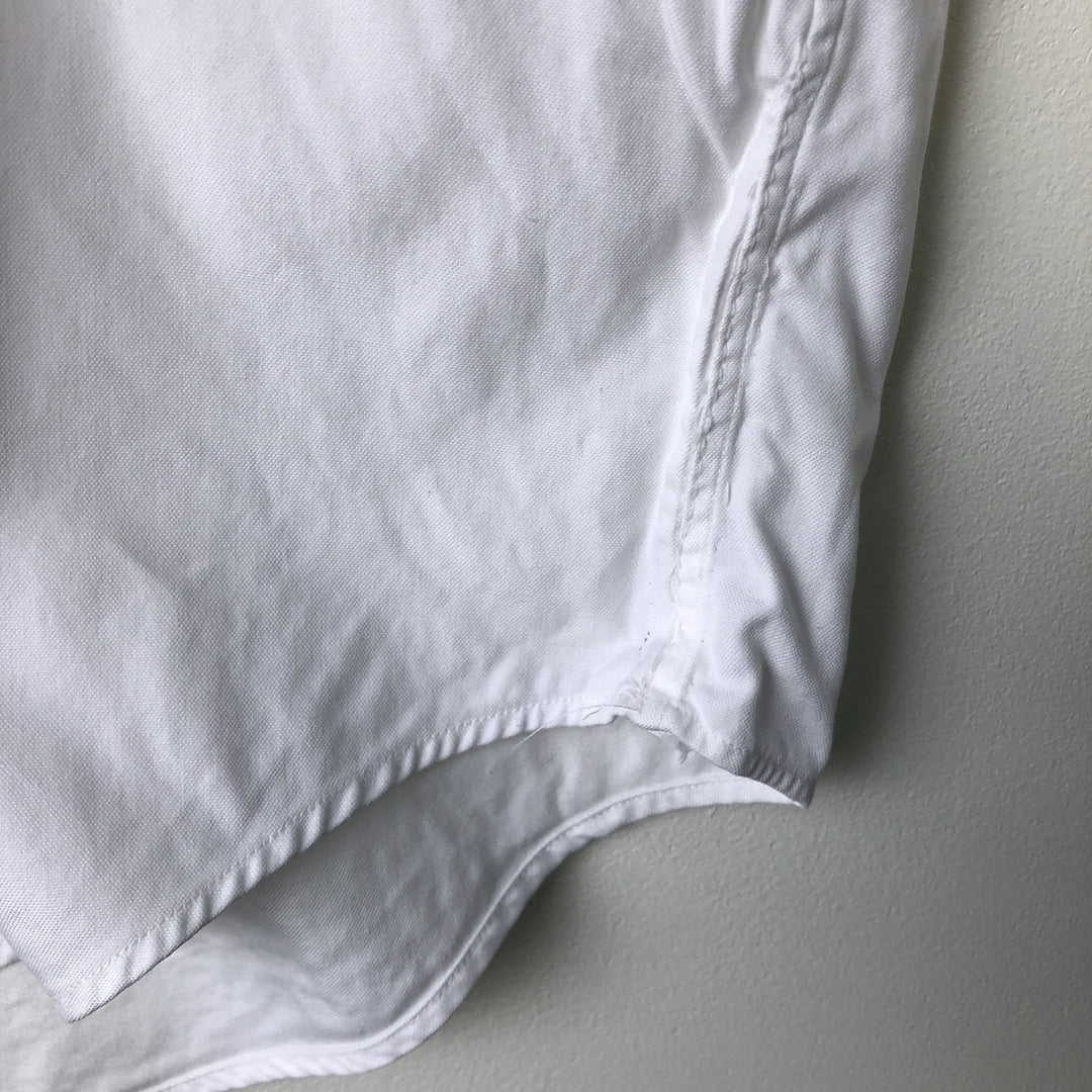 Ralph Lauren YARMOUTH long sleeve button down shirt, men's size M cotton white type Vintage Second Hand