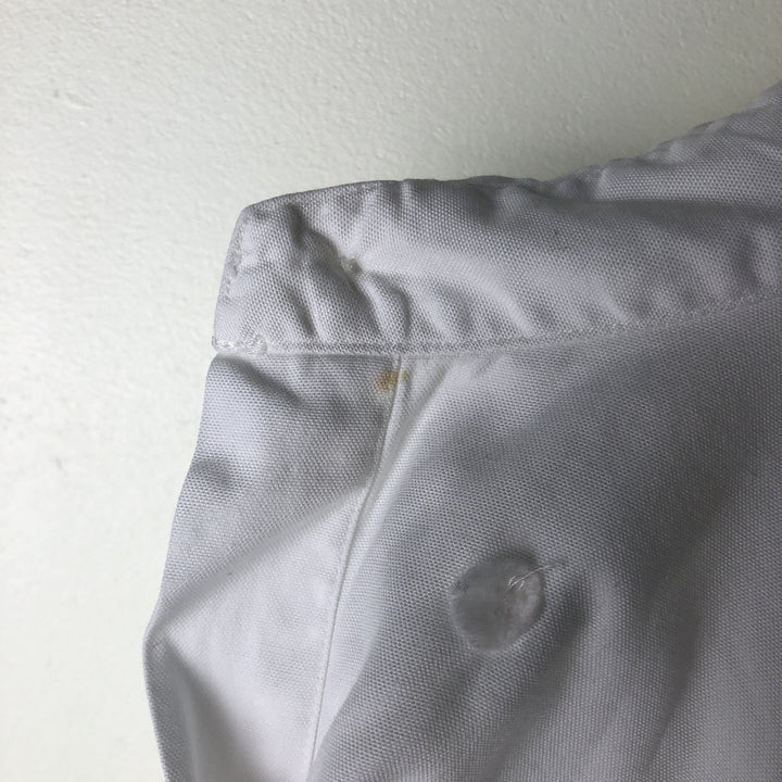 Ralph Lauren YARMOUTH long sleeve button down shirt, men's size M cotton white type Vintage Second Hand