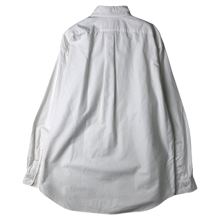 Ralph Lauren YARMOUTH long sleeve button down shirt, men's size L cotton white type Vintage Second Hand