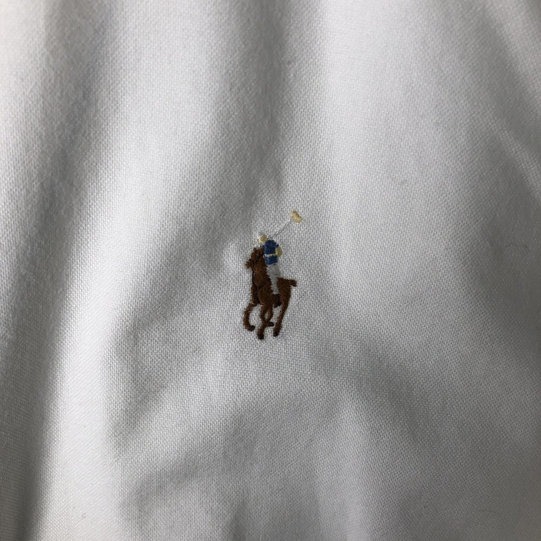 Ralph Lauren YARMOUTH long sleeve button down shirt, men's size L cotton white type Vintage Second Hand