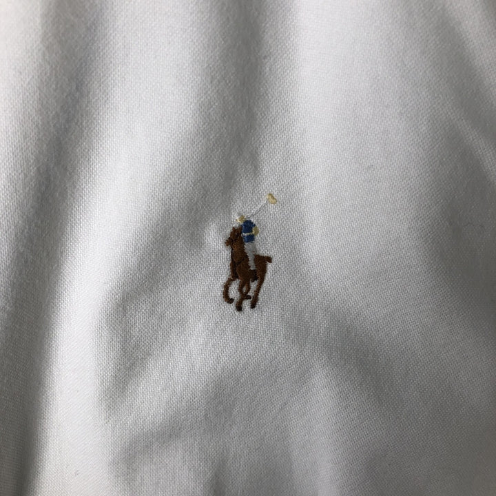 Ralph Lauren YARMOUTH long sleeve button down shirt, men's size L cotton white type Vintage Second Hand