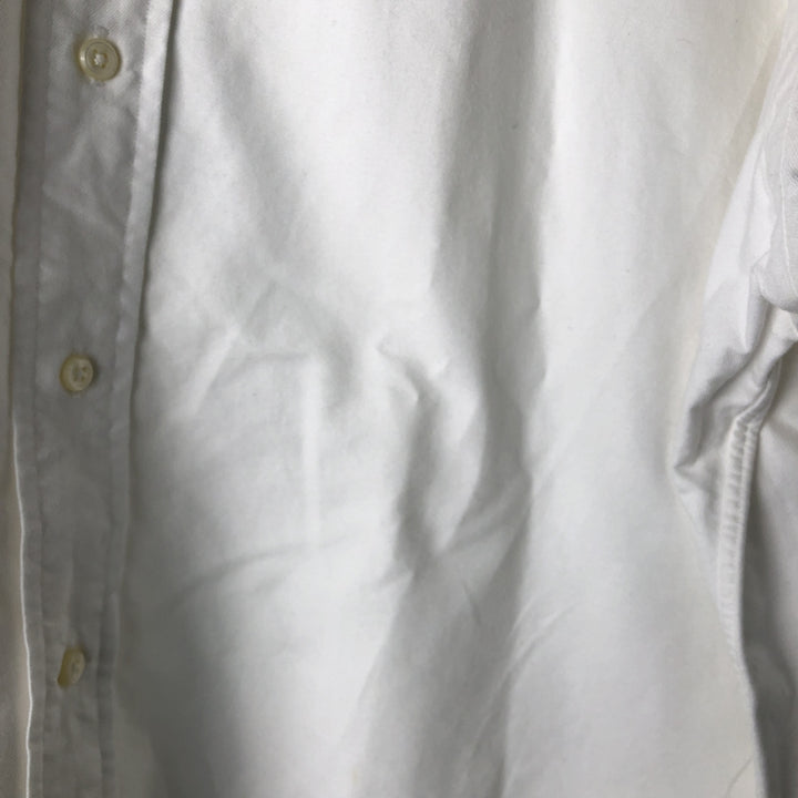 Ralph Lauren YARMOUTH long sleeve button down shirt, men's size L cotton white type Vintage Second Hand