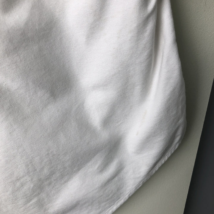 Ralph Lauren YARMOUTH long sleeve button down shirt, men's size L cotton white type Vintage Second Hand