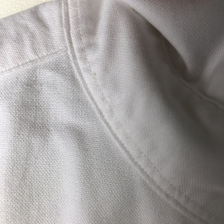 Ralph Lauren YARMOUTH long sleeve button down shirt, men's size L cotton white type Vintage Second Hand