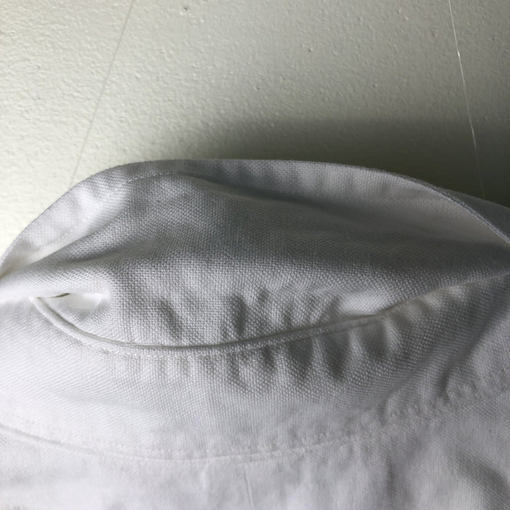 Ralph Lauren YARMOUTH long sleeve button down shirt, men's size L cotton white type Vintage Second Hand