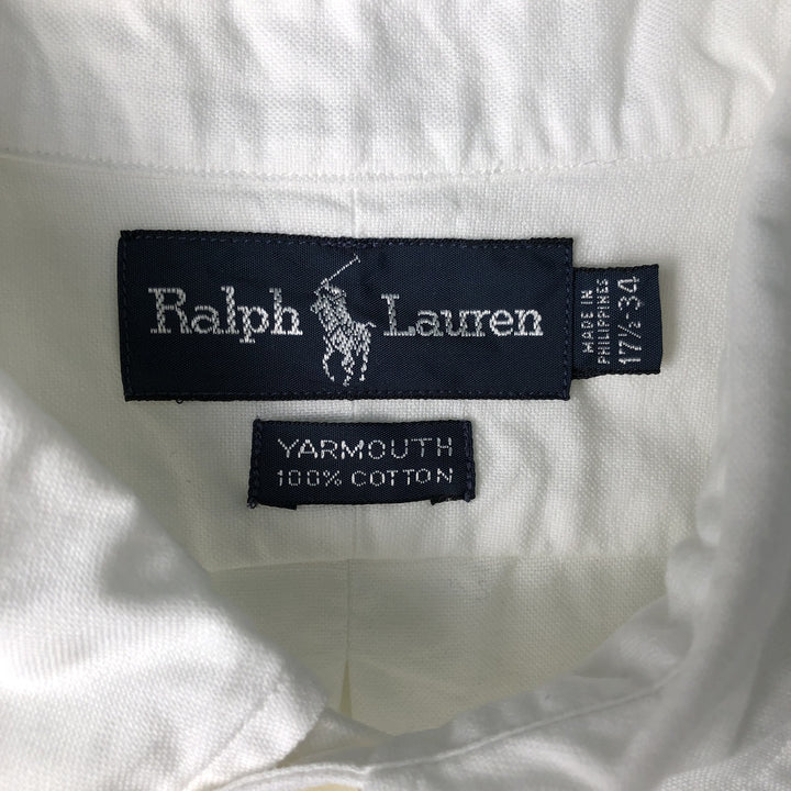 Ralph Lauren YARMOUTH long sleeve button down shirt, men's XL size cotton white type Vintage Second Hand