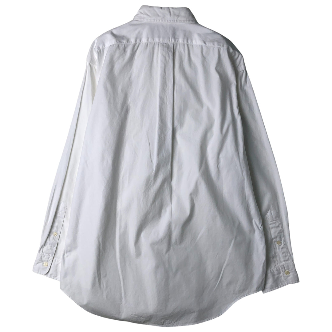 Ralph Lauren YARMOUTH long sleeve button down shirt, men's size L cotton white type Vintage Second Hand