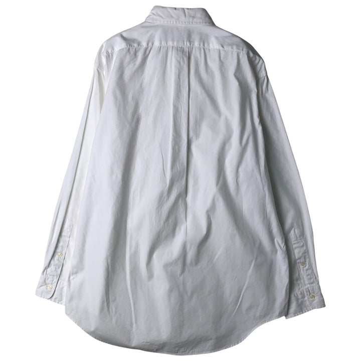 Ralph Lauren YARMOUTH long sleeve button down shirt, men's size L cotton white type Vintage Second Hand