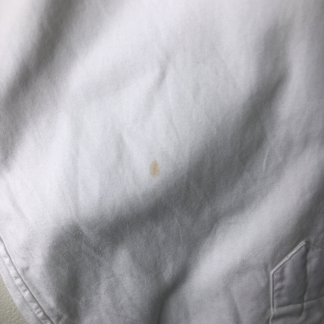Ralph Lauren YARMOUTH long sleeve button down shirt, men's size L cotton white type Vintage Second Hand