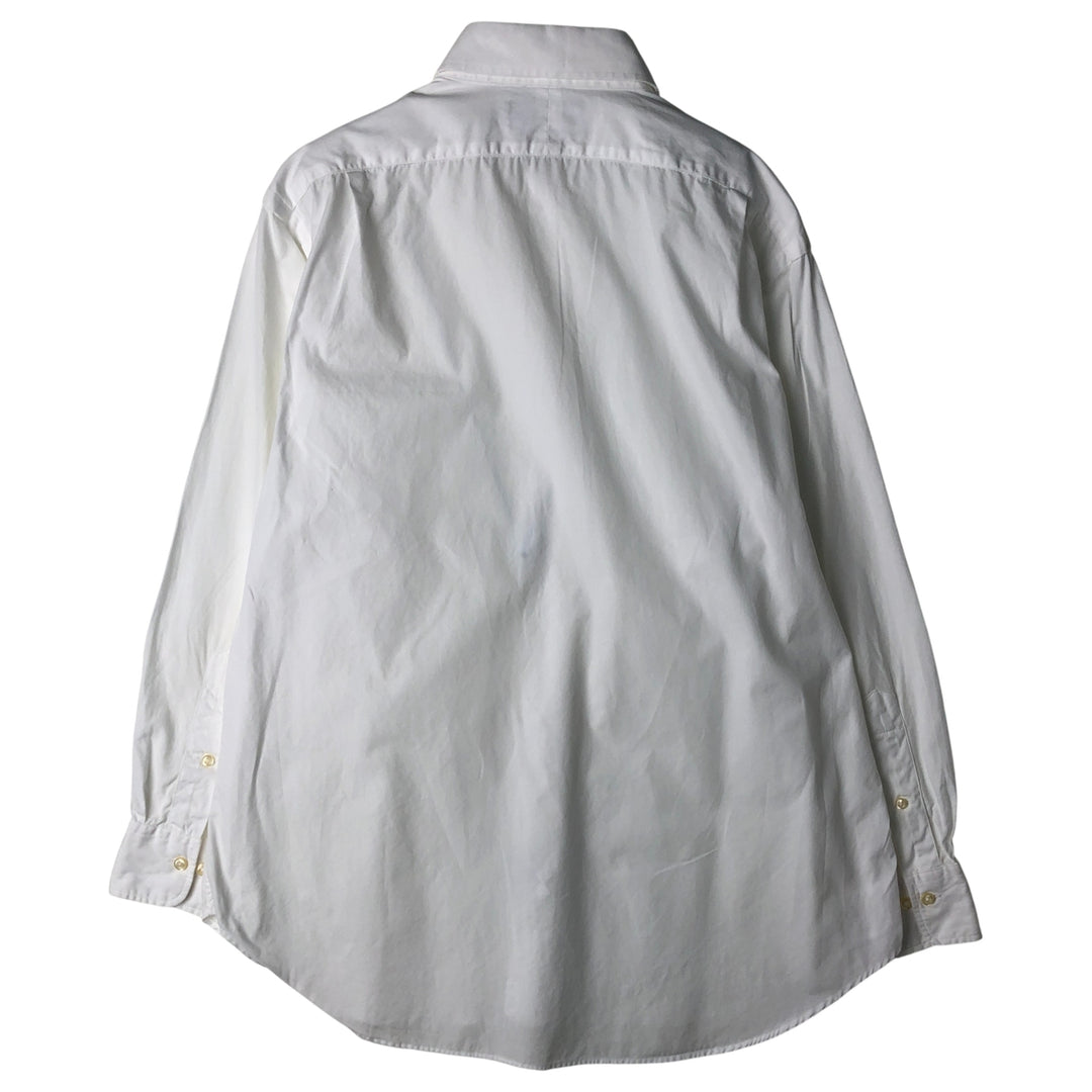 Ralph Lauren POLO by Ralph Lauren REGENT CUSTOM FIT wide collar long sleeve cotton shirt, men's size L cotton white type Vintage Second Hand