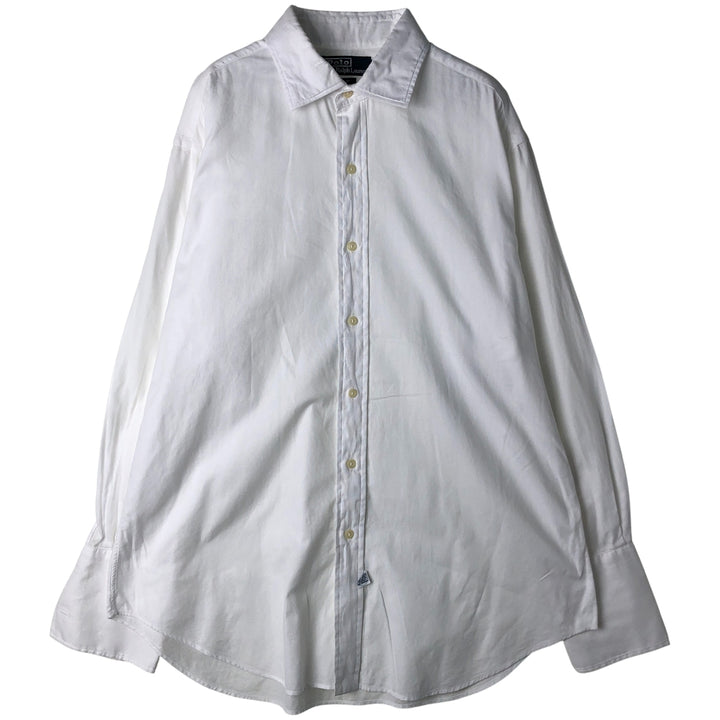 Ralph Lauren POLO by Ralph Lauren PHILIP long-sleeved cotton shirt with cuffs, men's size L cotton white type Vintage Second Hand
