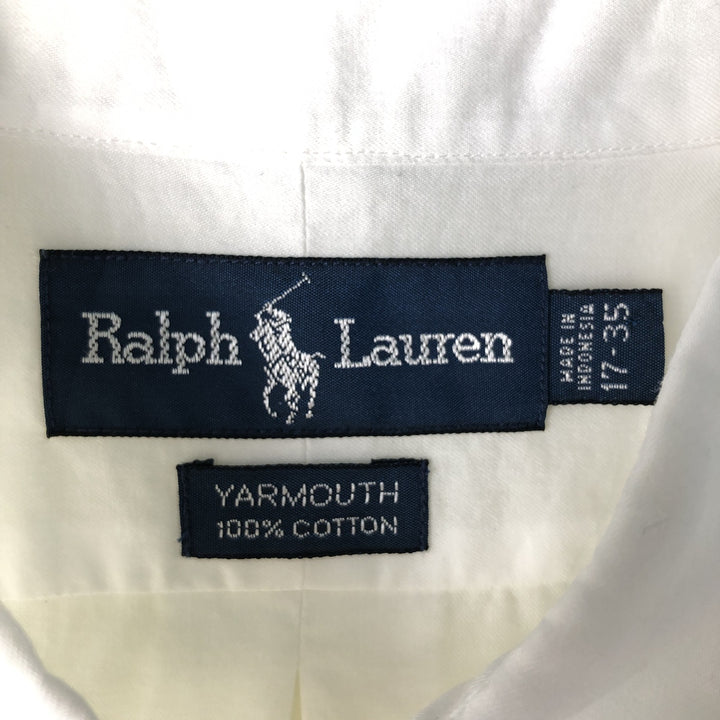 Ralph Lauren YARMOUTH long sleeve button down shirt, men's XL size cotton white type Vintage Second Hand