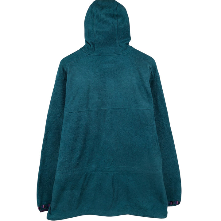 1990'S LLBean Half-Zip Fleece Pullover Hoodie, Men's XL, Vintage unclear green type Vintage Second Hand