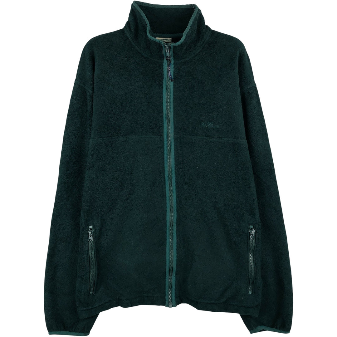 1990'S LL Bean Fleece Jacket, Men's XL, Vintage unclear green type Vintage Second Hand
