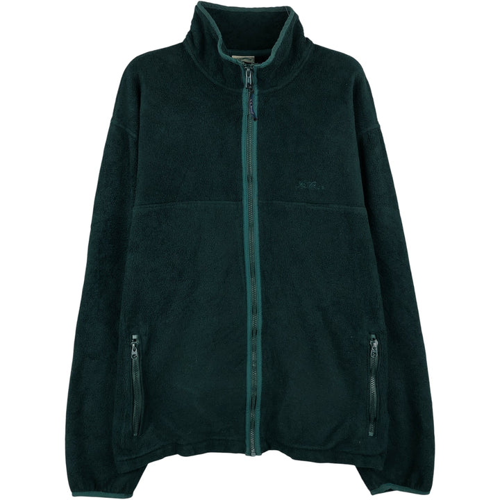 1990'S LL Bean Fleece Jacket, Men's XL, Vintage unclear green type Vintage Second Hand