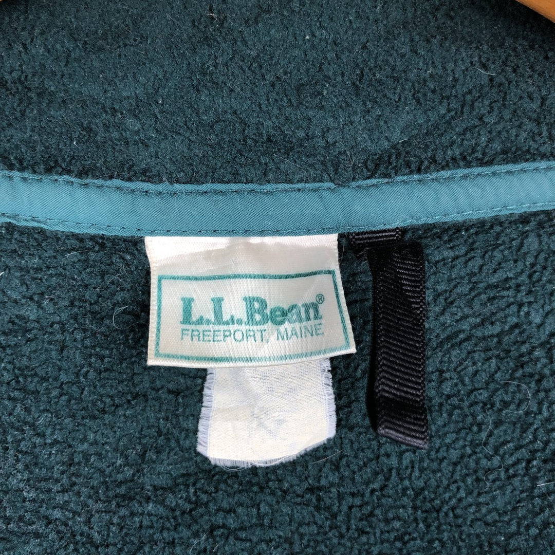 1990'S LL Bean Fleece Jacket, Men's XL, Vintage unclear green type Vintage Second Hand