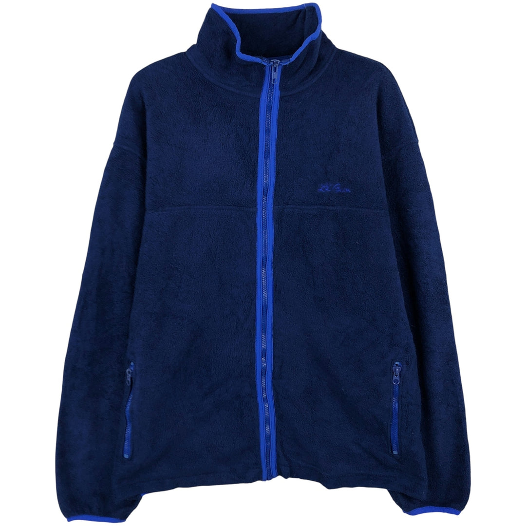 1990'S LL Bean Fleece Jacket, Men's Size L, Vintage unclear navy blue type Vintage Second Hand