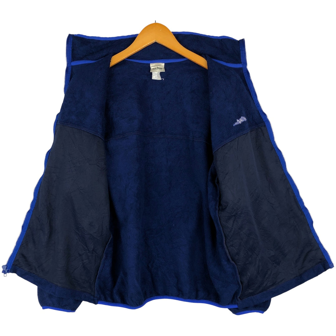 1990'S LL Bean Fleece Jacket, Men's Size L, Vintage unclear navy blue type Vintage Second Hand
