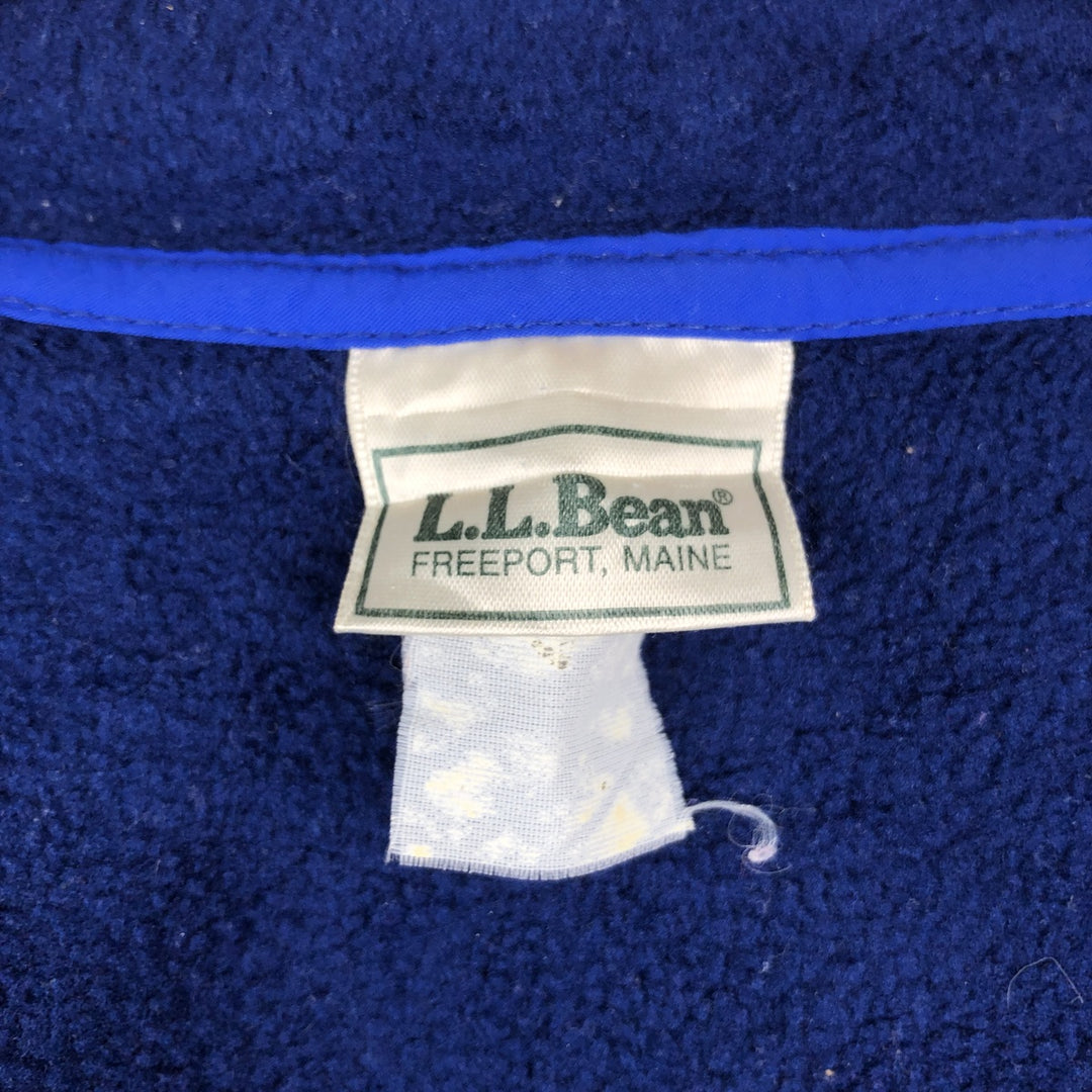 1990'S LL Bean Fleece Jacket, Men's Size L, Vintage unclear navy blue type Vintage Second Hand