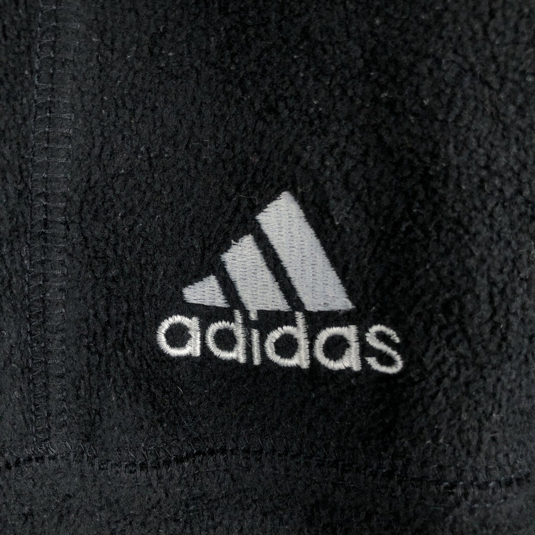 90'S Adidas Fleece Jacket, Men's Size L, Vintage polyester black type Vintage Second Hand